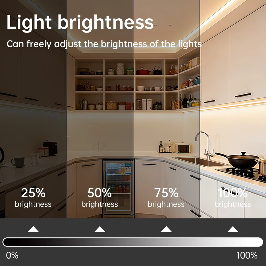 Rybakov Tuya Smart Home WiFi COB LED Streifen aus Silikon mit dimmbarem Controller, 24V Neonband in Weiß - Bild 3