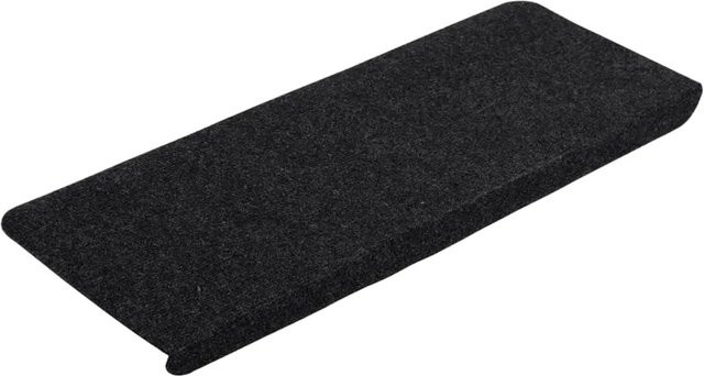vidaXL Selbstklebende Stufenmatten 15 Stück, Schwarz, rutschfest und schalldämmend, B/T/H: 65 x 24,5 x 3,5 cm - Bild 1