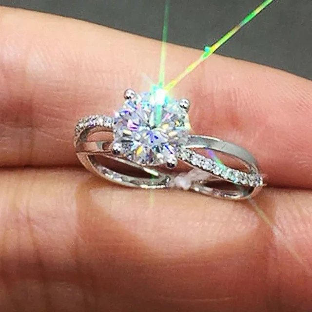 Huitan Ring, Zirkonia, Silber, Damen - Bild 1