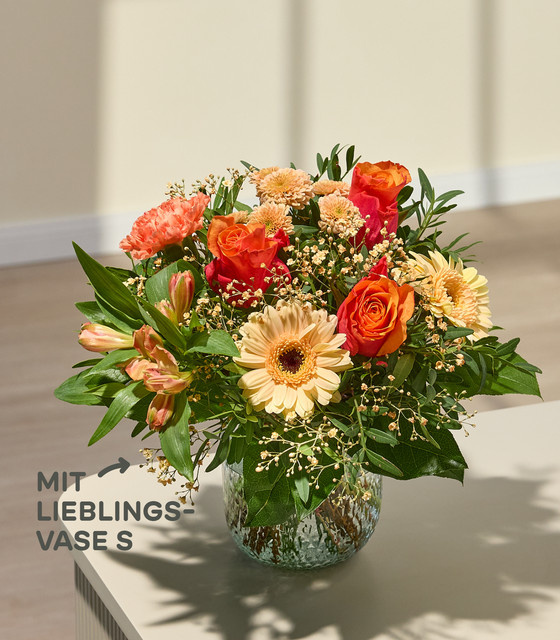 Blume2000 Sunset Flower Bouquet Mixed Orange Größe S - Bild 1