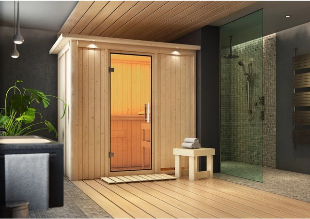 Karibu Sauna LED-Dachkranz in Braun - Bild 1