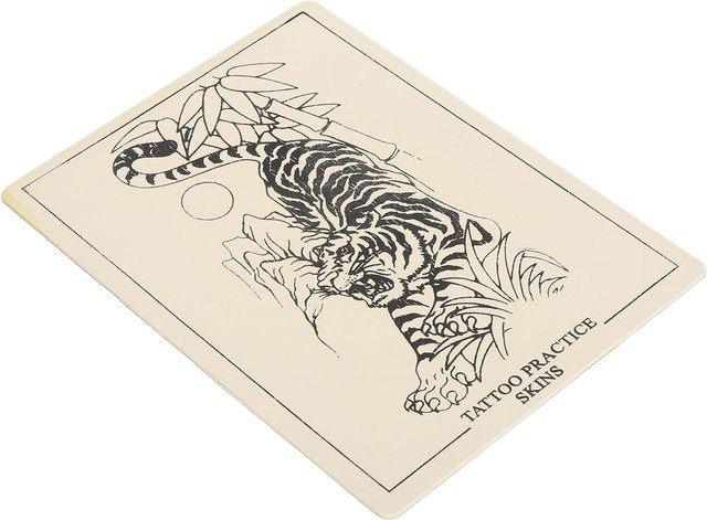 Koogeelife Tattoo Übungshaut Set mit 10 Stück Transferpapier A4 und 60g Transfergel Creme in Weiß - Bild 1