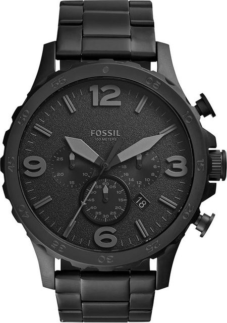 Fossil Chronograph, Quarz, Edelstahl, Schwarz, Herren - Bild 1