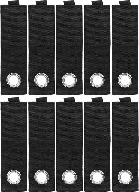 10 Stück Klettverschluss Aufbewahrungsbänder von TOMTOP JMS in Schwarz zur Kabelorganisation und als Wickelhalter für Verlängerungskabel - Bild 1