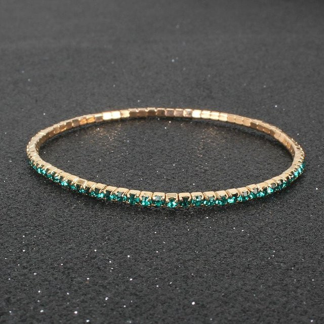 Rui Di Tennisarmband, Zirkonia, Gold, Damen, grün - Bild 1