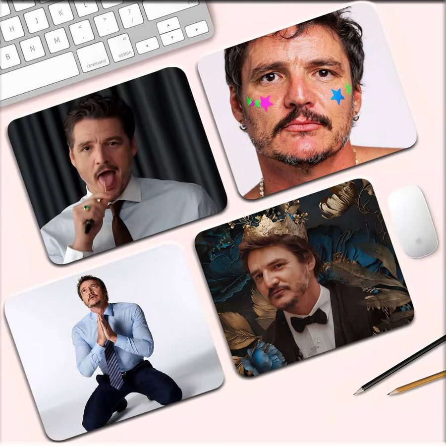 Rutschfeste Schreibtischunterlage mit Pedro Pascal Motiv, Multicolour Mauspad für Tastatur und Laptop - Bild 3