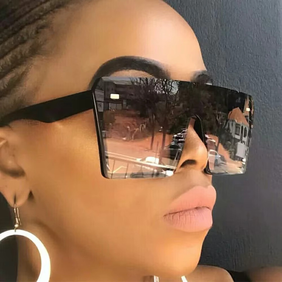 XaYbZc Sonnenbrille, quadratisch, rot schwarz, Kunststoff, Unisex - Bild 2