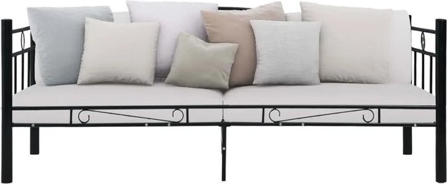 vidaXL Tagesbett-Rahmen aus Metall in Schwarz, Modernes Design für Schlafzimmer und Wohnzimmer, B/T/H: 200 x 90 x 74,5 cm - Bild 1