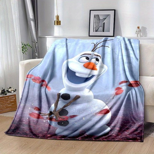 Disney Die Eiskönigin II Olaf Schneemann Flanell Überwurf Decke, Blau, B/T: 150 x 200 cm - Bild 1