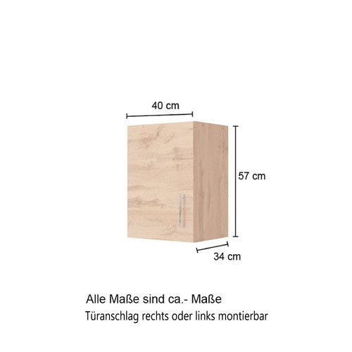 HELD MÖBEL Hängeschrank Bologna in Bunt, B/H/T: 40 x 57 x 34 cm - Bild 3