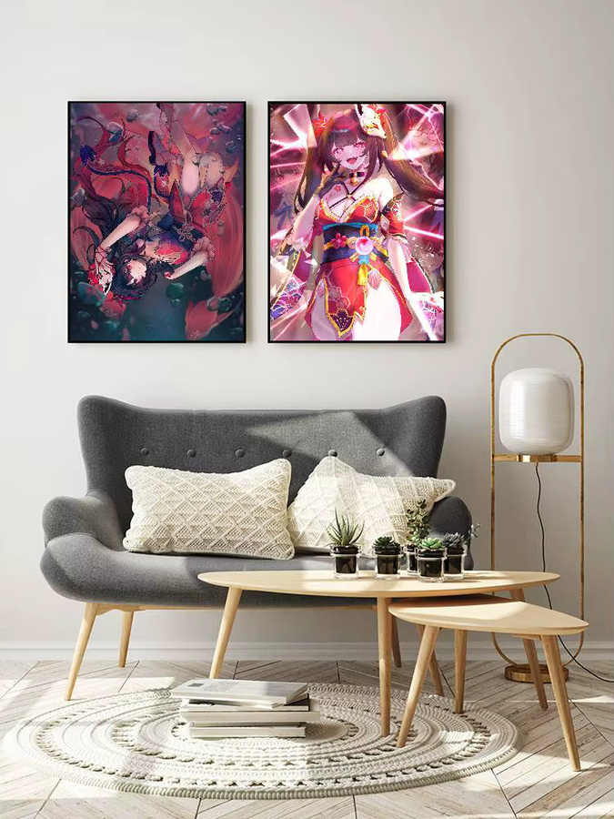 Kayou Honkai Star Rail Sparkle Poster, selbstklebender wasserfester Papieraufkleber, Wanddekoration, B/H: 15 x 15 cm, Mehrfarbig - Bild 6
