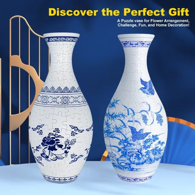 MYGVN DIY 3D-Puzzle-Vase Wave aus Kunststoff, Höhe: 160 cm - Bild 1