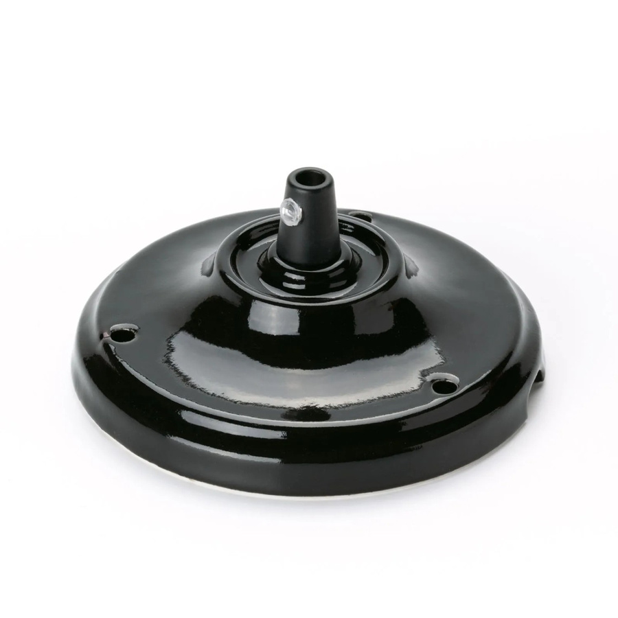 Orion Lightstyle Baldachin aus Keramik in Schwarz, rund, Durchmesser: 10,5 cm - Bild 2