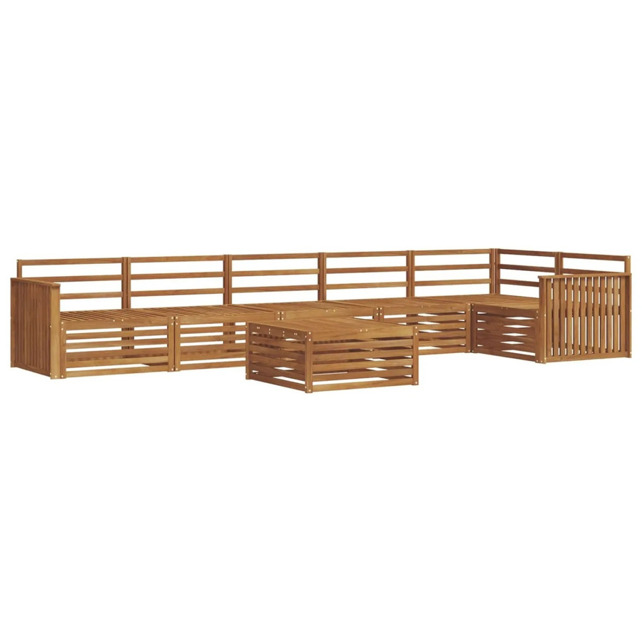 vidaXL Outdoor-Sofagarnitur 7-teilig aus Massivholz Akazie in Braun - Bild 2