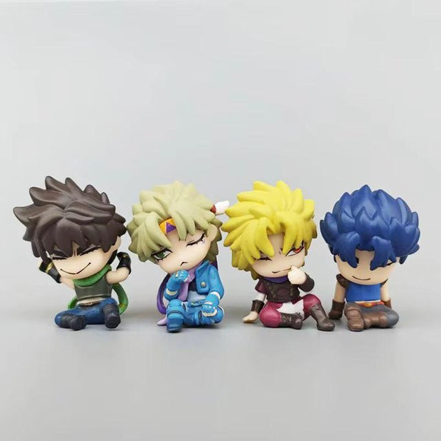 Jojo's Bizarre Adventure Anime Figuren Set mit 4 Mini Statuen von Jonathan, Joseph und Dio Brando in Multicolor, Höhe: 5 cm - Bild 1