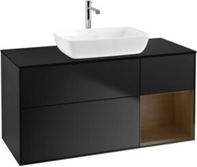 V&B Waschtischunterschrank Finion in Blau Lackiert, Breite: 120 cm - Bild 1