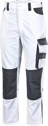 Berufshose safety and more EXTREME in Weiß/Grau, Größe XXXL, aus Polyester/Baumwolle - Bild 1