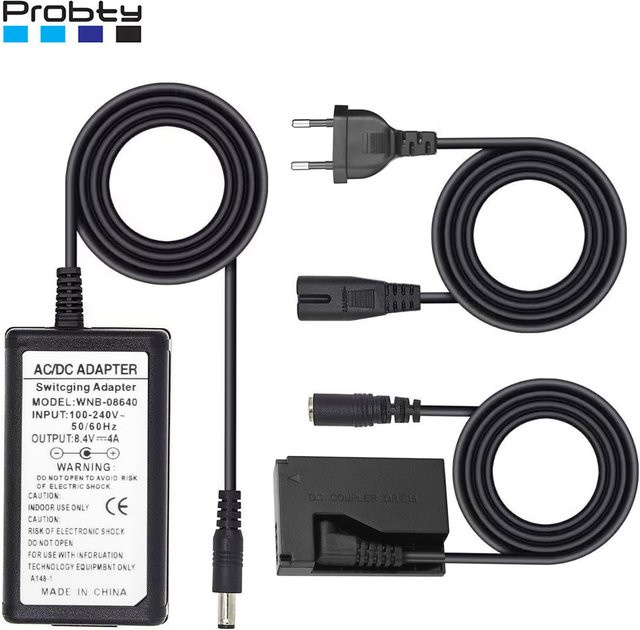 Canon ACK-E15 AC Power Adapter Kit mit DR-E15 DC Koppler und LP-E12 Dummy Batterie in Schwarz für EOS 100D Rebel SL1 Kiss X7 und PowerShot SX70 HS - Bild 1