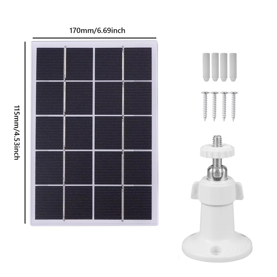 ATUOTIN 4W Solarpanel für Ring Video Doorbell 4 mit 3m Ladekabel und 360 Grad verstellbarer Wandhalterung in Schwarz oder Weiß - Bild 5