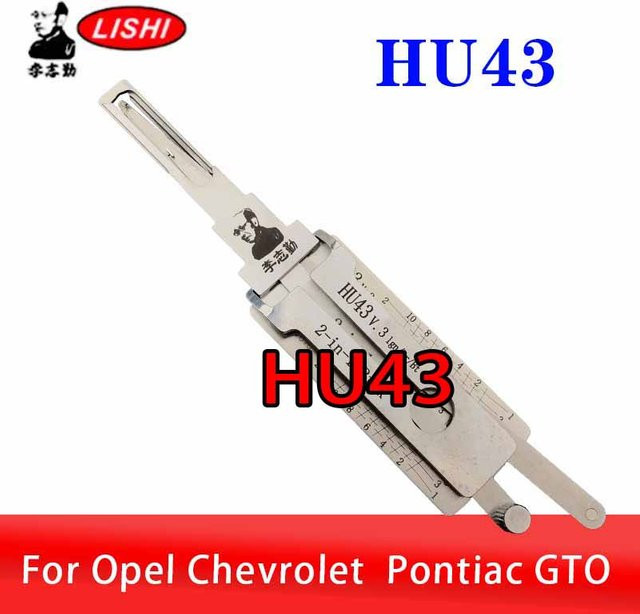 Lishi HU43 2-in-1 Decoder-Schlossöffner für Opel, Chevrolet und Pontiac GTO in Silber - Bild 1