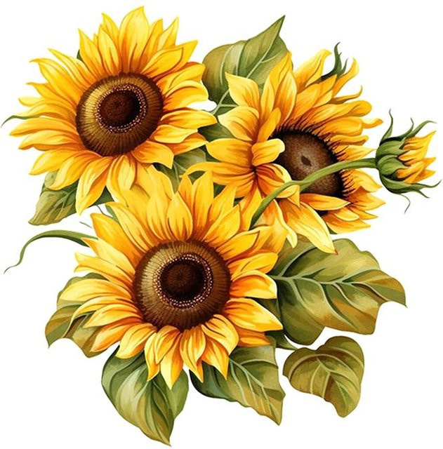 Epiphanya Wandaufkleber Sonnenblumenstrauß in Gelb zur Dekoration von Wand, Badezimmer, WC, Wohnzimmer, Schrank oder Kühlschrank - Bild 1