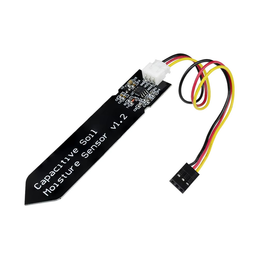 diymore Kapazitiver Bodenfeuchtesensor-Modul mit NE555-Chip für Arduino zur Feuchtigkeitserkennung in Schwarz - Bild 2