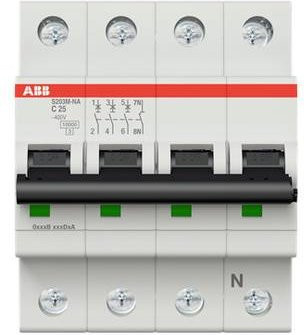 ABB S203M-C25NA Leitungsschutzschalter 25A 400V 2CDS273103R0254 - Bild 1