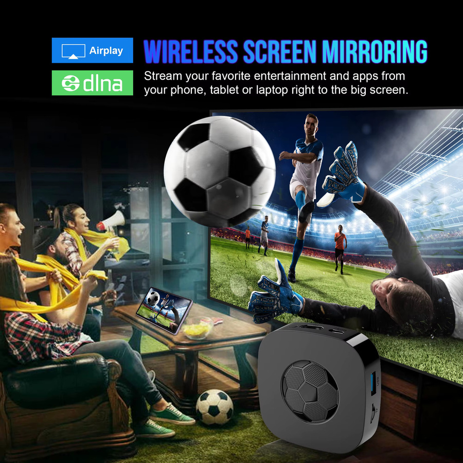 MORTAL T1 Ultra Android 16 TV-Box mit 8GB RAM und 128GB Speicher, 4K UHD Media Player, WiFi6, Bluetooth 5.4 und Sprachfernbedienung, Schwarz - Bild 4