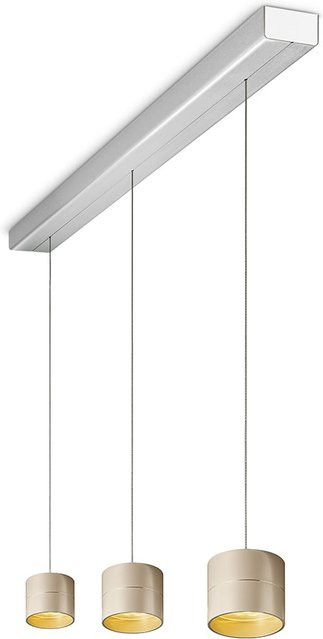 Oligo Tudor S LED-Pendelleuchte 3-flammig in Cashmere matt mit Aluminium-Baldachin in Silber und Tunable White Funktion - Bild 1