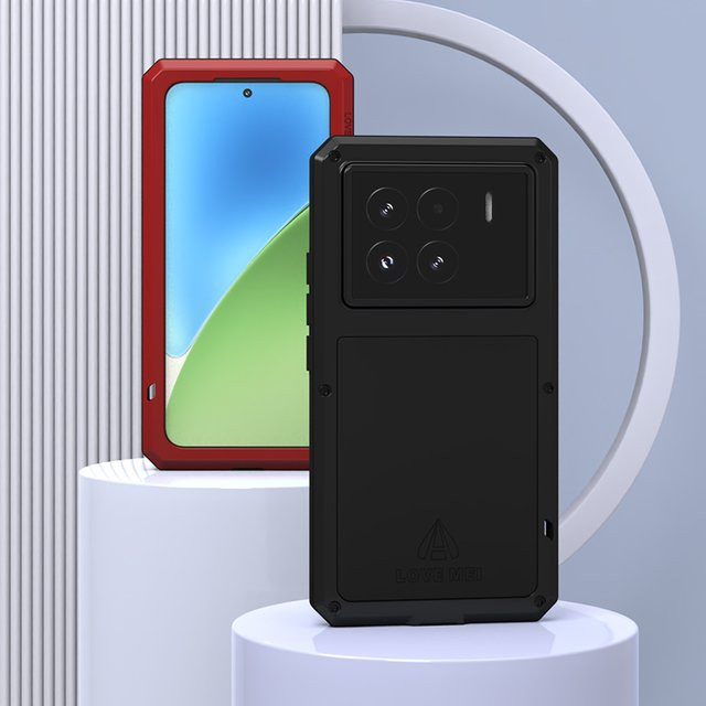 Love Mei Silikon Schutzhülle für Xiaomi 15 Pro 14 13 11 in Weiß, stoßfeste Militärqualität mit Metallschutz und Staubschutz - Bild 1