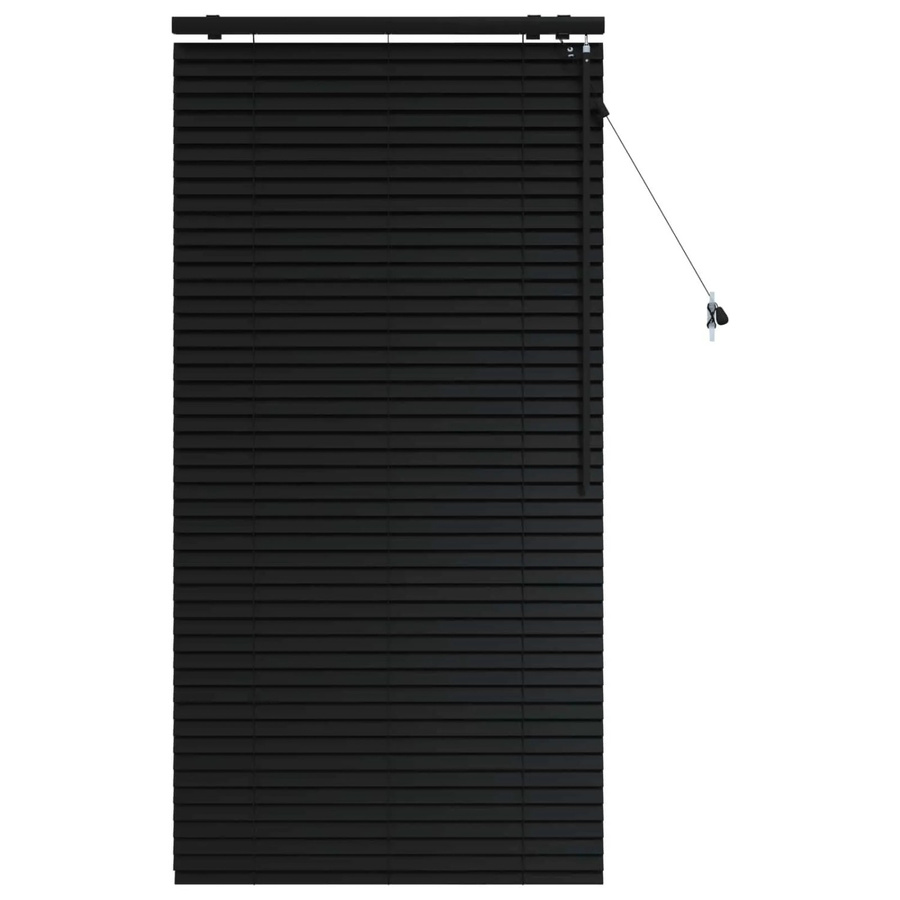 vidaXL Venezianische Jalousie Schwarz B: 80 cm, H: 160 cm, Lamellenbreite: 35 mm - Bild 2
