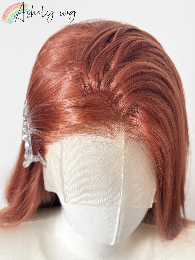 Ashely wigs Lace-Front-Perücke, rot-orange, gewellt, 66 cm, Damen - Bild 3