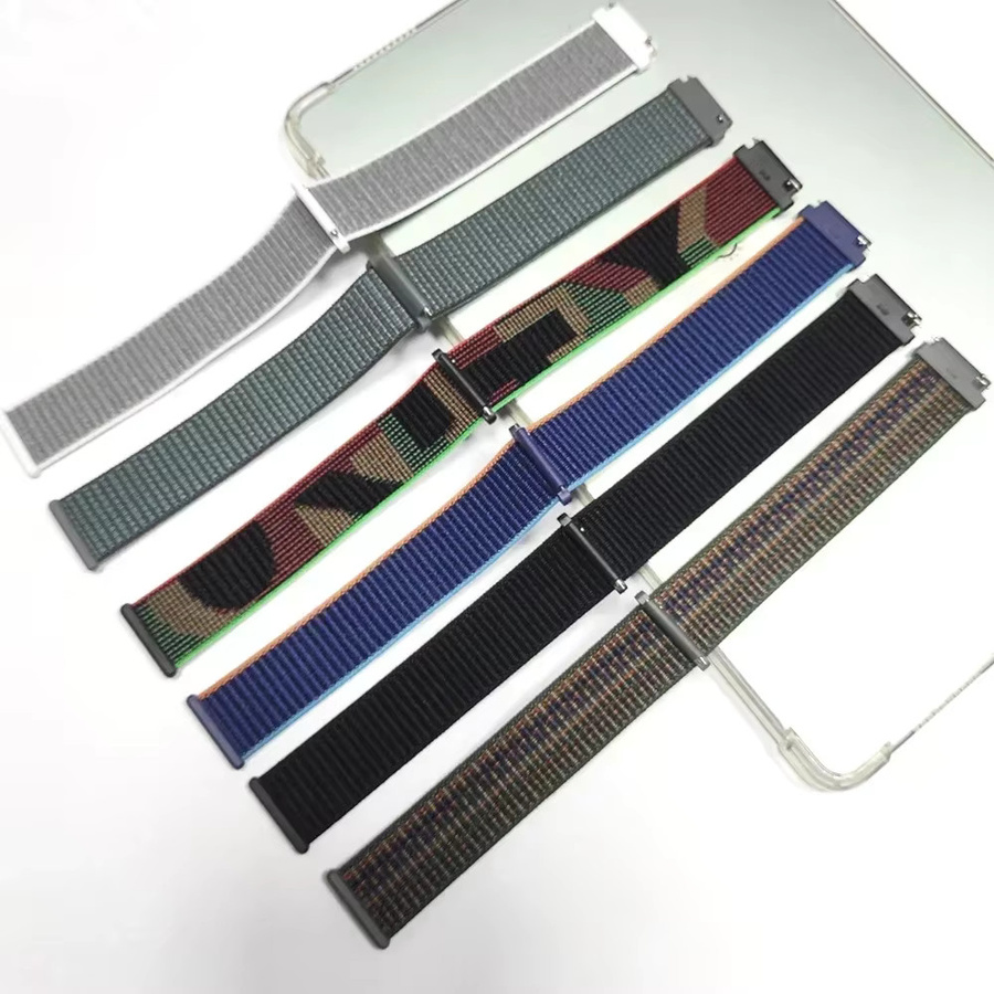 Uhrenarmband Nylon, Schwarz, Unisex, 20 mm, 22 mm - Bild 5