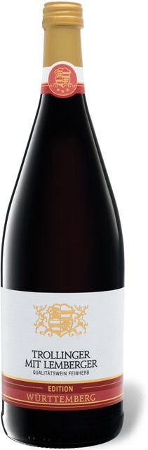 Felsenkeller Besigheim Trollinger mit Lemberger Edition Württemberg QbA feinherb Rotwein 2024 1 l - Bild 1
