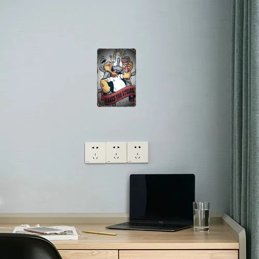 HELLOYOUNG Vintage Duff Beer Metallschild mit Simpson-Motiv als Wandkunst für Zuhause, Bar und Café - Bild 5