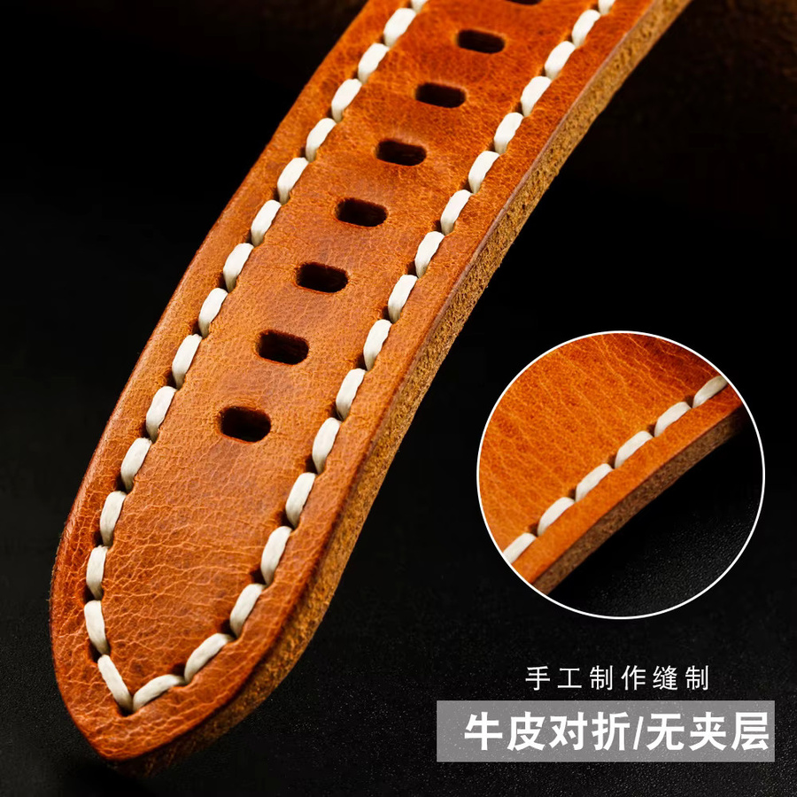 PSTARY Armband, Rindsleder, orange-gelb, Herren, Vintage - Bild 2