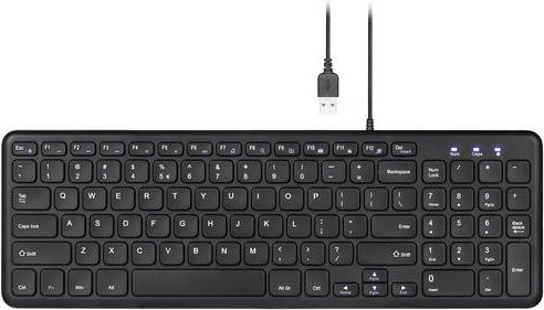 Perixx PERIBOARD-213 DE USB Tastatur mit Scissor-Technologie, QWERTZ Layout, Schwarz - Bild 1