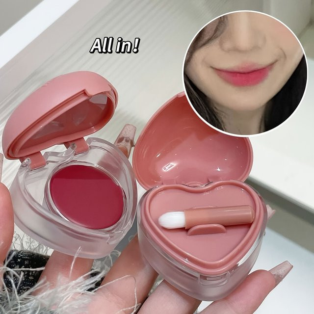 Herorange Herz-Lippen- und Wangenfarbe, Matt, Unisex - Bild 1