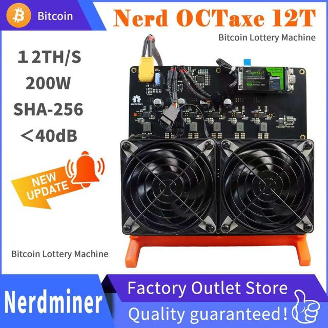 NerdOCTaxe Rev3.1 Bitcoin Miner SHA256 ASIC Krypto-Mining-Gerät mit 12TH/s und 200W für den Heimgebrauch - Bild 1