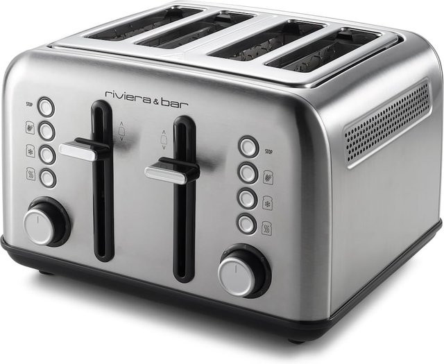 Riviera & Bar Toaster aus Edelstahl mit 4 Parallelschlitzen, 1800 W, 7 Bräunungsstufen, Silber - Bild 2