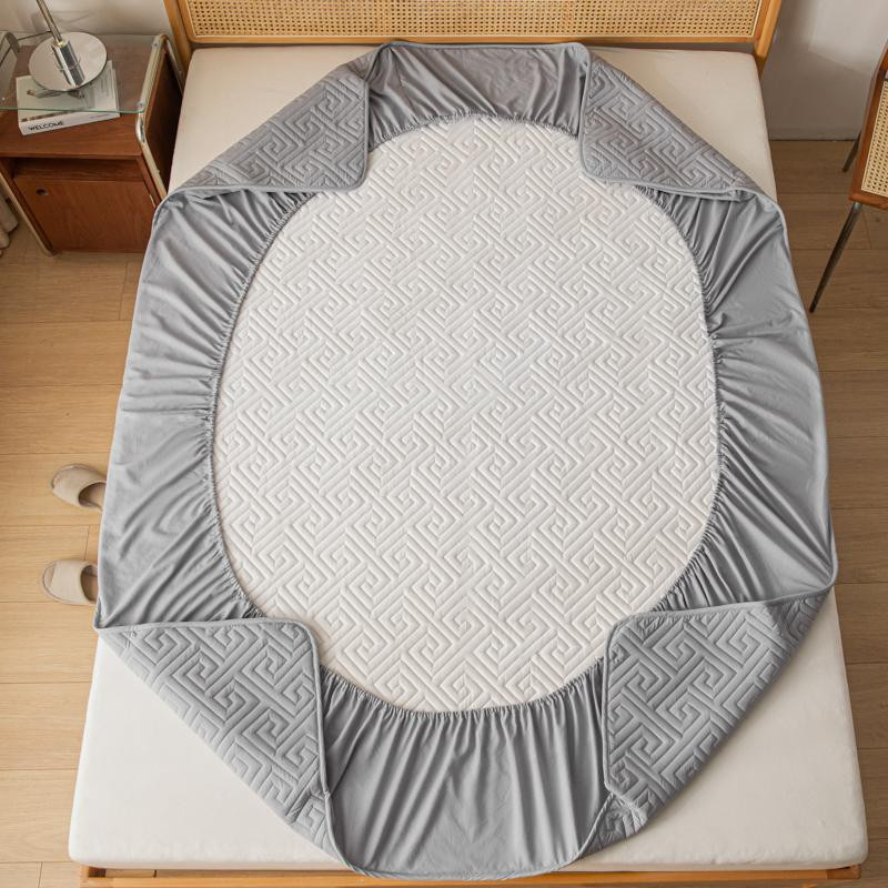 Wasserdichter Matratzenschoner aus Jacquard von Yiran Furniture, Waschbare Matratzenauflage aus Polyester, B/T: 120 x 200 cm - Bild 4