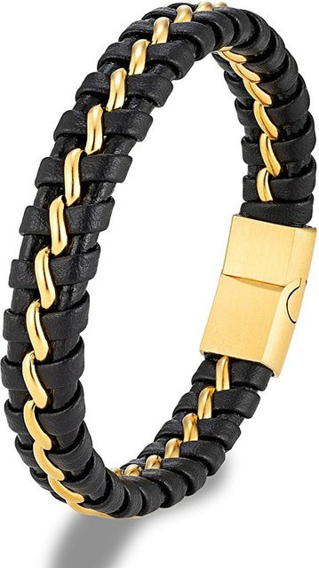 YULIN Armband, Leder, Edelstahl, Herren, 18cm - Bild 1
