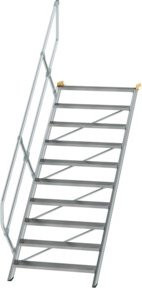 Günzburger MUNK Aluminium-Treppe mit 11 Stufen in Silber - Bild 1