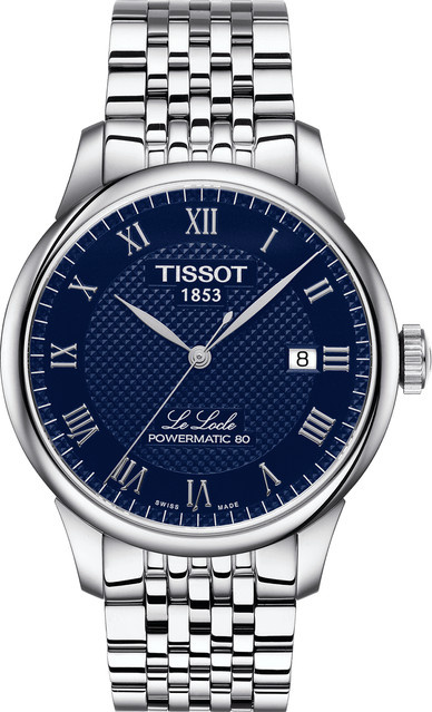 Tissot Armbanduhr Le Locle, Automatik, Edelstahl, Blau, 39 mm, Herren - Bild 1