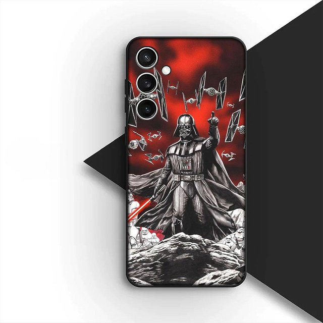 Handyhülle mit Yoda und Darth Vader Design für Samsung Galaxy S22 S21 S20 FE Ultra Plus A17 A16 A15 A25 in Rot - Bild 1