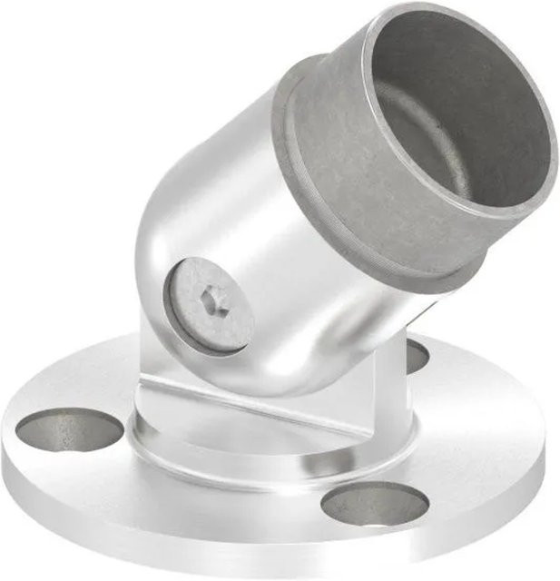 FeNau Wandhalter V4A für Rohr Ø 42,4 mm, Edelstahl, Silber, gebürstet - Bild 1