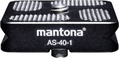 Mantona AS-40-1 Schnellwechselplatte mit Außengewinde 1/4 Zoll in Schwarz - Bild 1