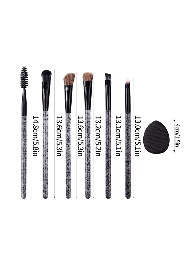 9-teiliges Make-up-Set, Schwarz, Unisex - Bild 4