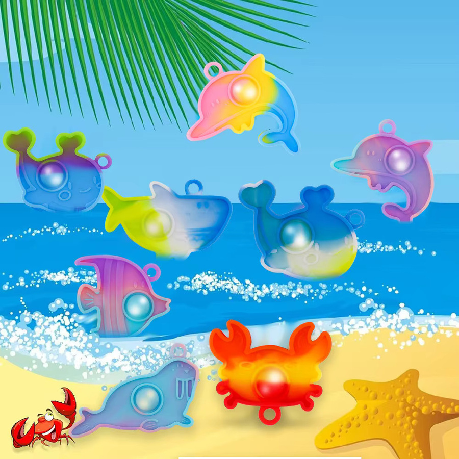 JK-ZMM Wal-Meerestier-Mini-Pop-Fidget-Schlüsselanhänger, 24-teiliges Set, multicolor - Bild 2