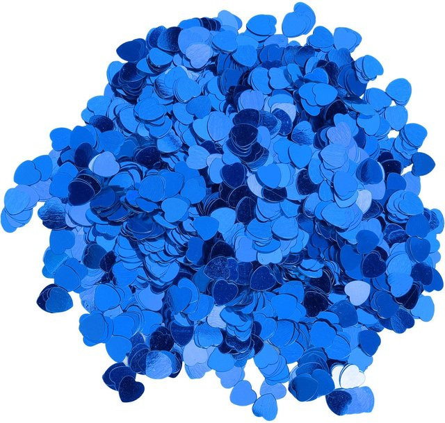 GoolRC Herzförmiges Konfetti in Blau für Hochzeit, Valentinstag und Party, 3000 Stück - Bild 1